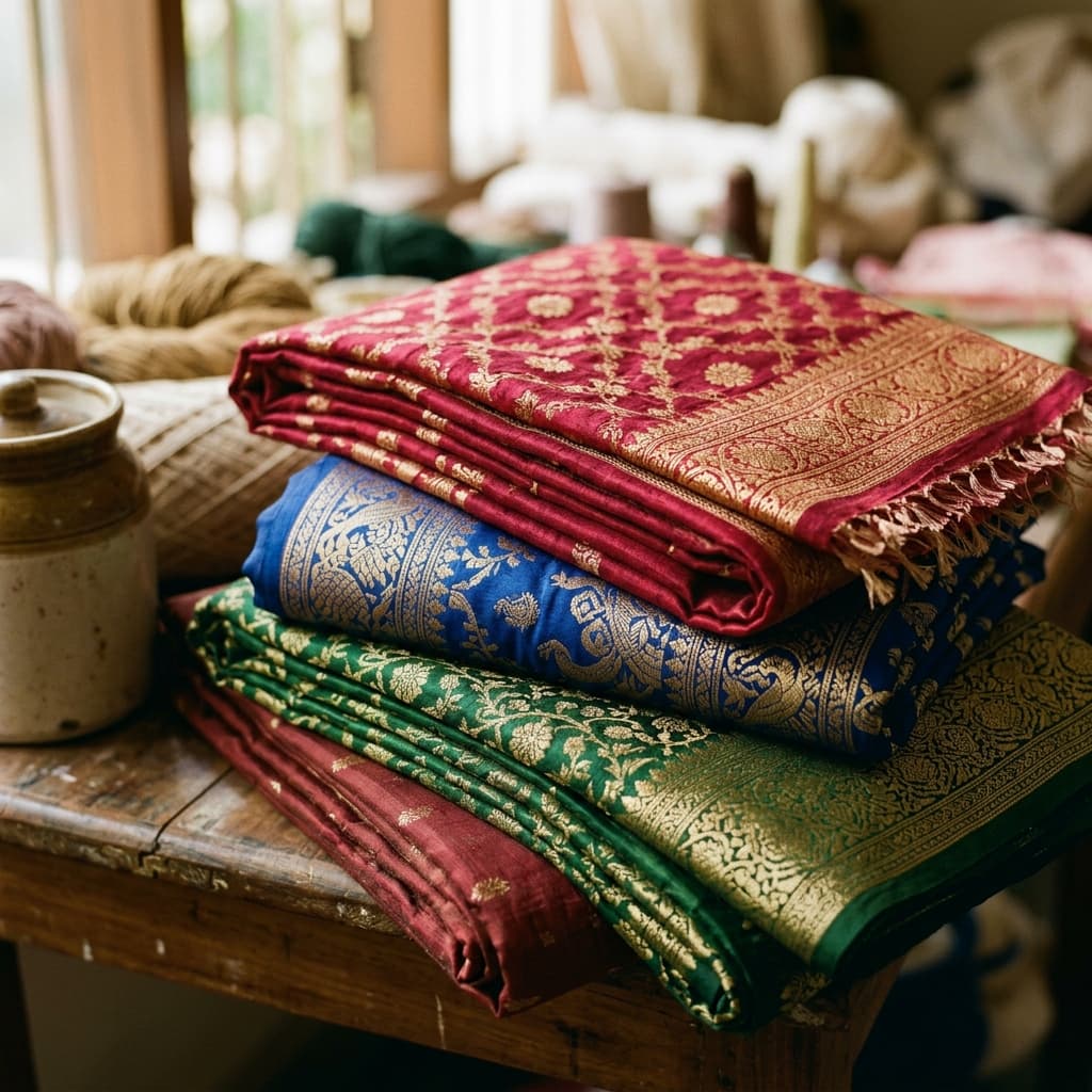 Handwoven Bangladeshi sarees — artisan craft