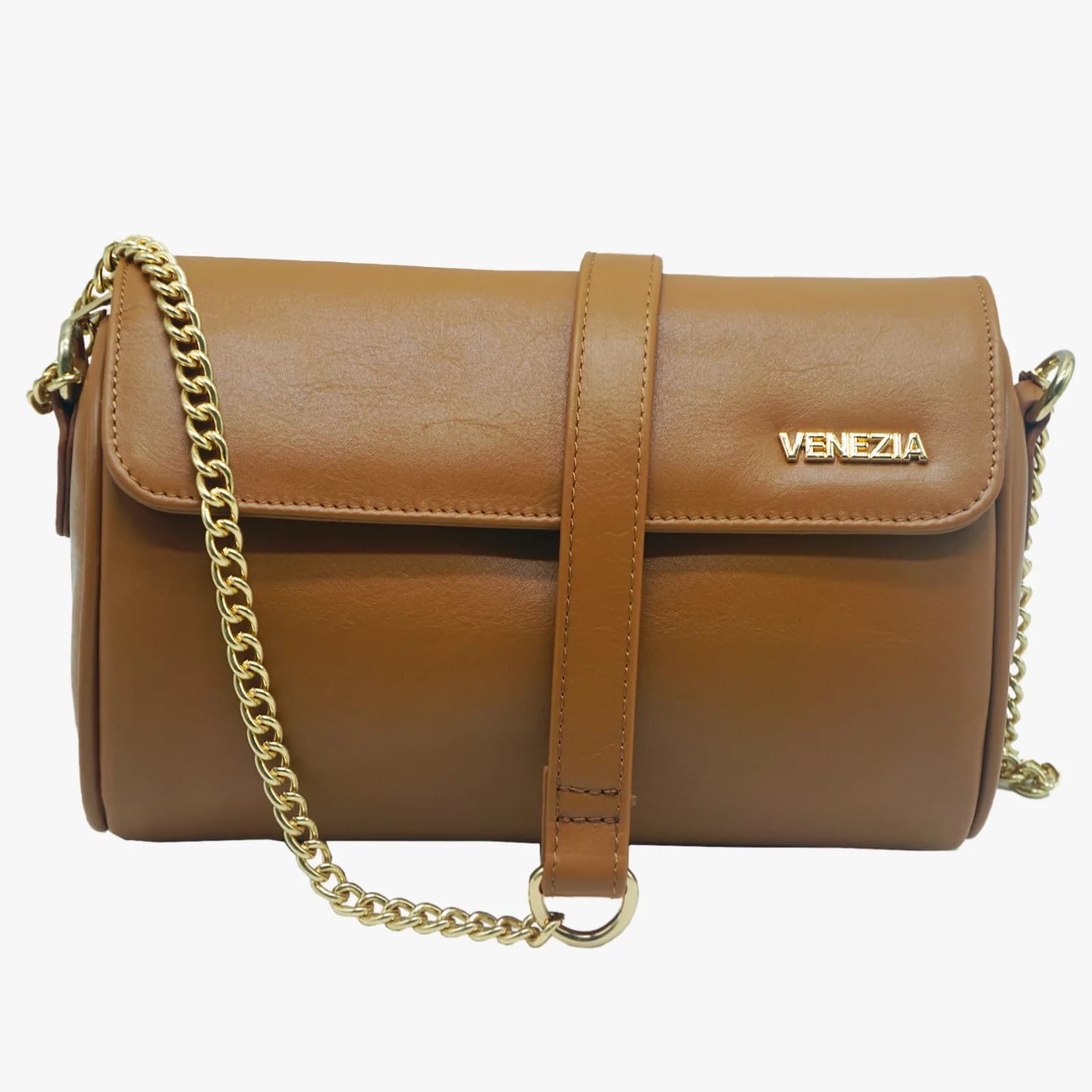 Venezia Light Brown Leather Crossbody Bag